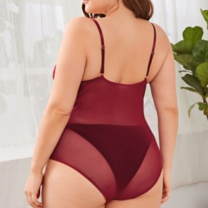 Floral spets kammusslan trim seleneddy bodysuit förnattklänning