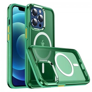 Lämplig för iPhone 13 Magentic Case, Transparent Magnetic Design Wireless Quick Charging Protective Case