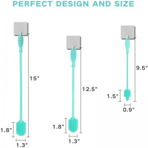 Mjuk silikon kök flaskglas rengöring borste