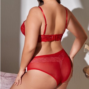 Sexig sele blommig spets underkläder set sexignattkläder