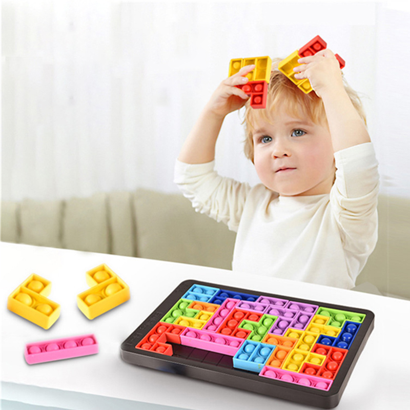 Education Toys Silicone Puzzle Push Pop Toys för barn