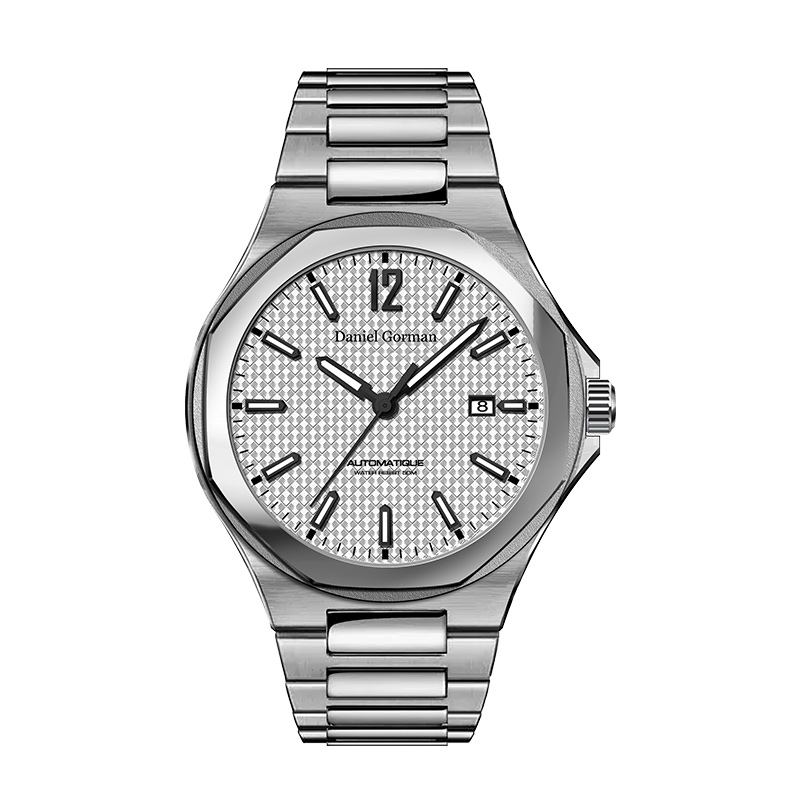 Daniel Gorman DG9007 Luxury Men \\ 's Watch Custom Logo 316 rostfritt stål armbandsur rostfritt stål kvartsur