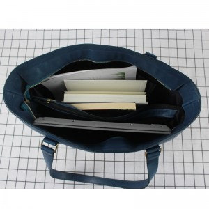 Shoppare väska geniue läder på väskan