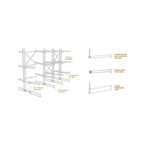 H stråle utskjutande rack