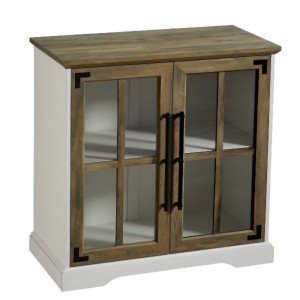 Kök matsal vardagsrum skaban för förvaringskåp, 32 tum, 2 dörrar dubbelhylla, modern stil