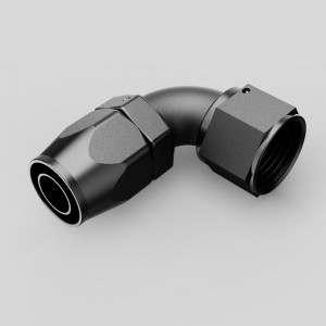 Fullt flöde 90 grader en skärs svivelslang slutar