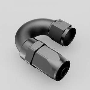 180 graders aluminium ett stycke fullt flöde svängbara slang slut An4 AN6 AN8 AN10 AN12 -beslag