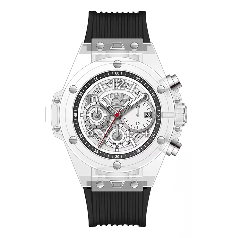 Daniel Gormanrm2209 Automatisk akryltransparent design Men \\ 's Quartz Watch Waterproof Men \\' s Watch Business Watch Men \\ 's Watch