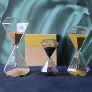 Partihandel 5 15 30 minuter Time Creative Home Decor Ornament Present Gold Sand Diamond Hourglass Glass Sand Timer