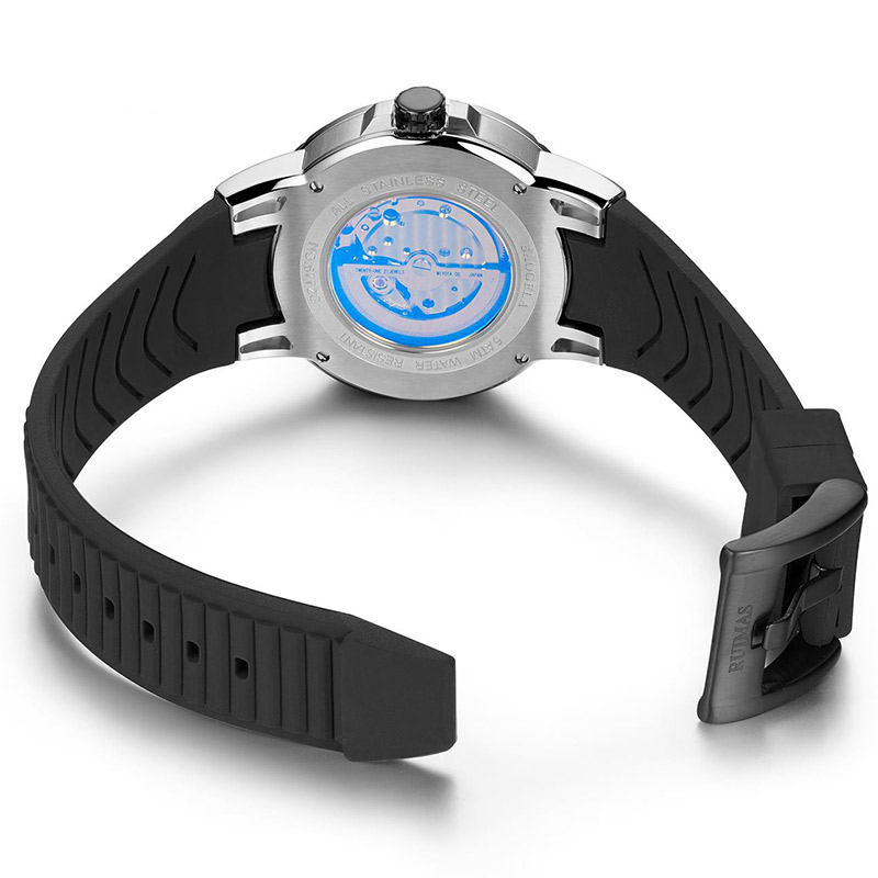 Baogela New Top Brand Luxury Men's Watches Skeleton Automatisk mekanisk klocka för män vattentät armbandsur 6772 svart
