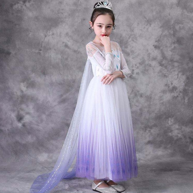 COS110 Girls Dresses Princess Cosplay Elsa Dress Halloween Clothing Fancy TV&Movie Costume Kids