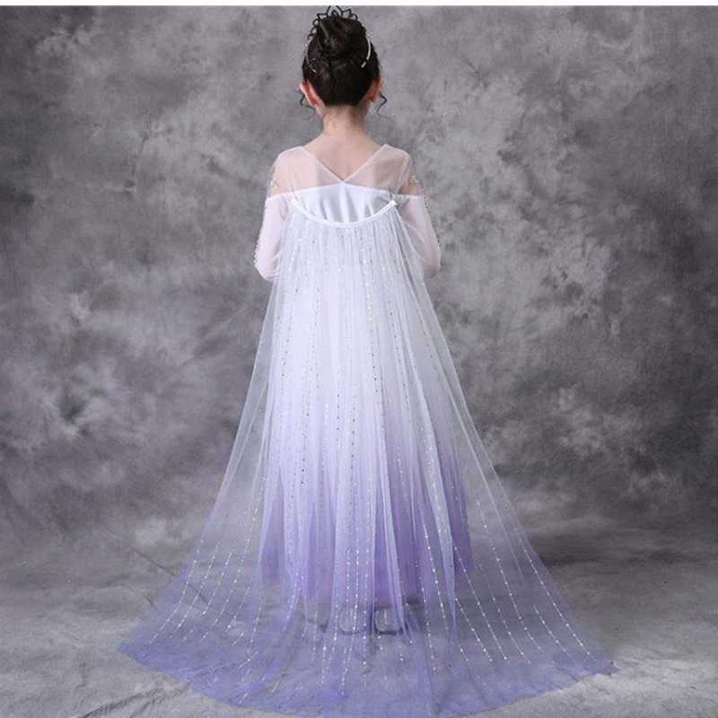 COS110 Girls Dresses Princess Cosplay Elsa Dress Halloween Clothing Fancy TV&Movie Costume Kids