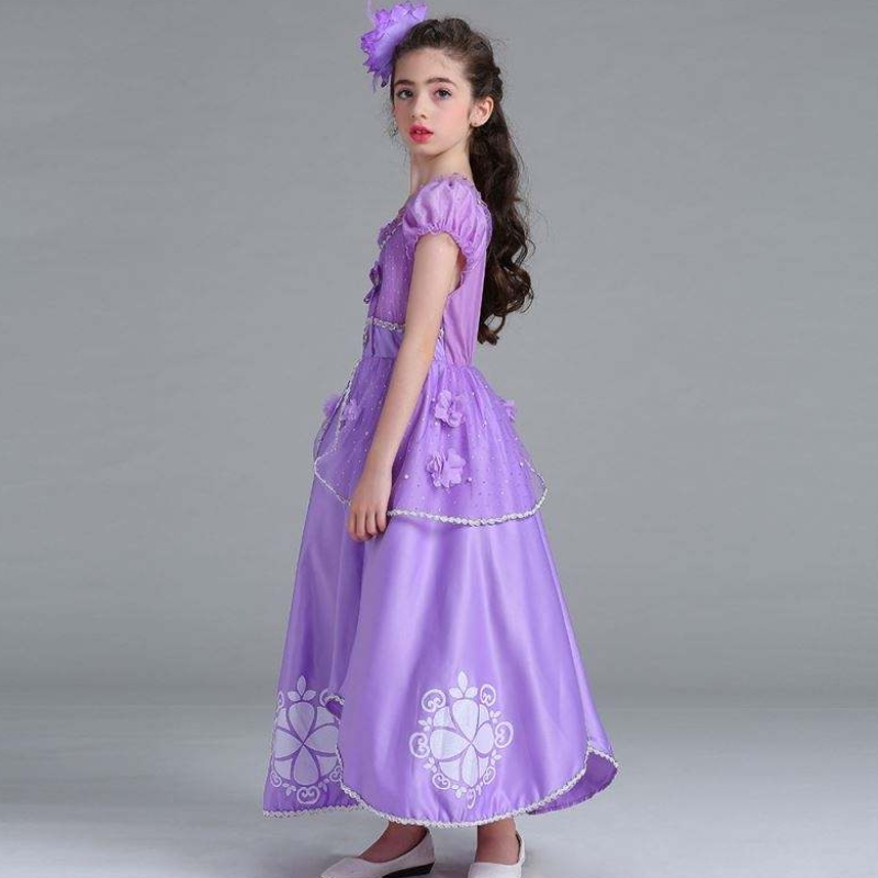 Baige Sophia Rapunzel Dress Lilac Girl Princess Dress Performance Halloween Princess Girl Cosplay Costume