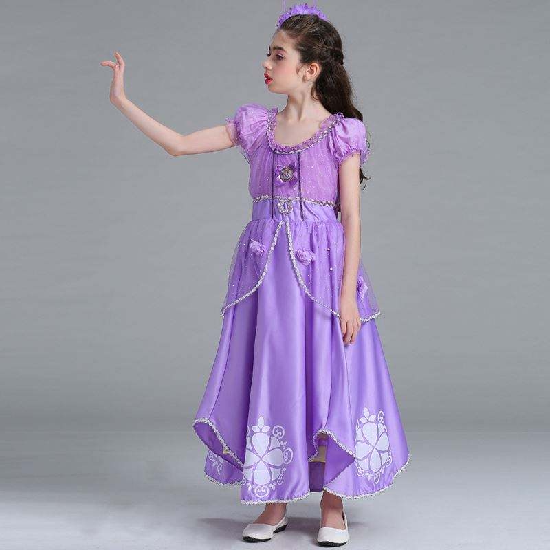 Baige Sophia Rapunzel Dress Lilac Girl Princess Dress Performance Halloween Princess Girl Cosplay Costume