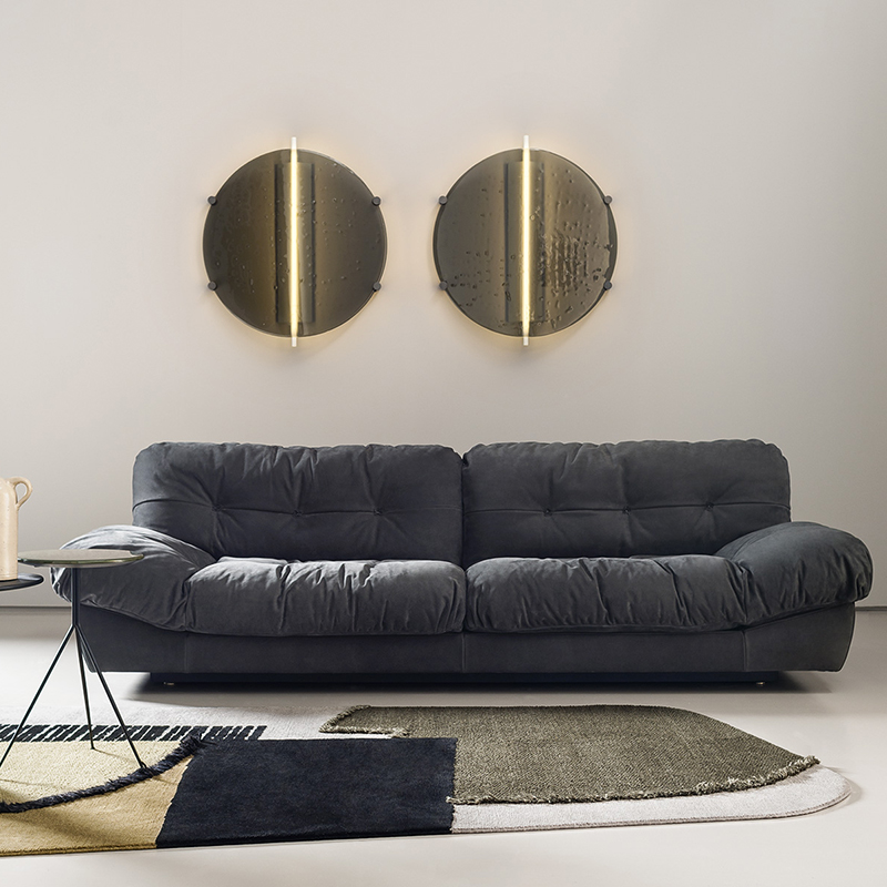 Italiensk design sovande lat soffa läder baxter moln soffa sektionsset möbler vardagsrum