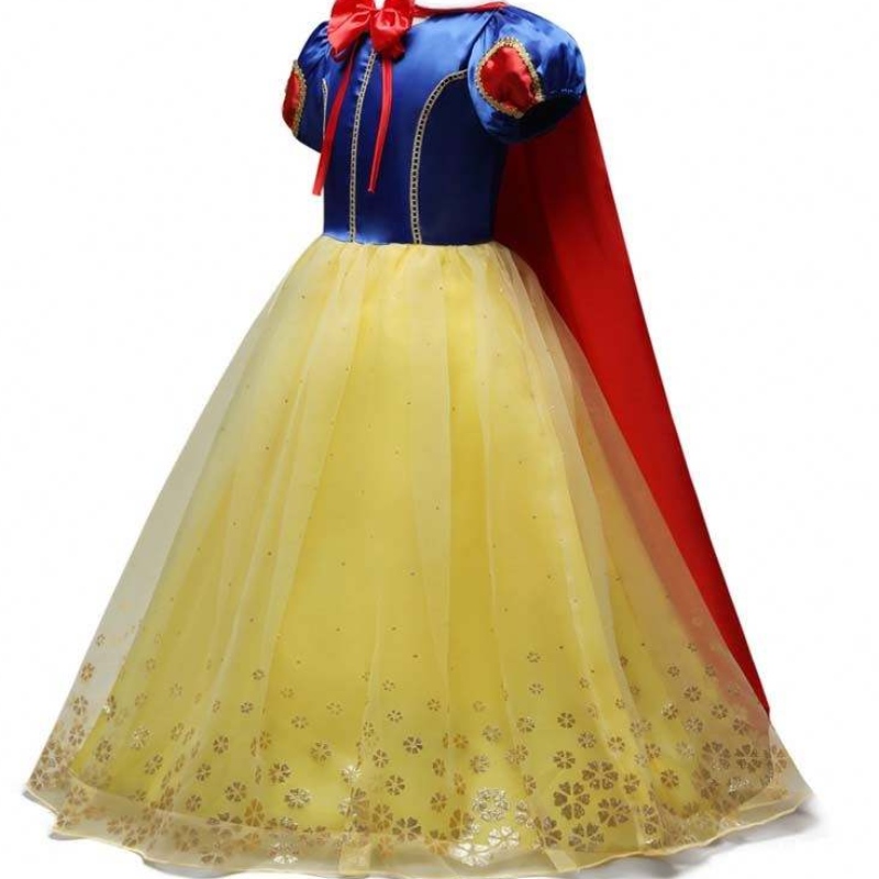 Kostymer sommarbarn tjej prinsessa puff ärm snövit kostym klänning hcsw-002