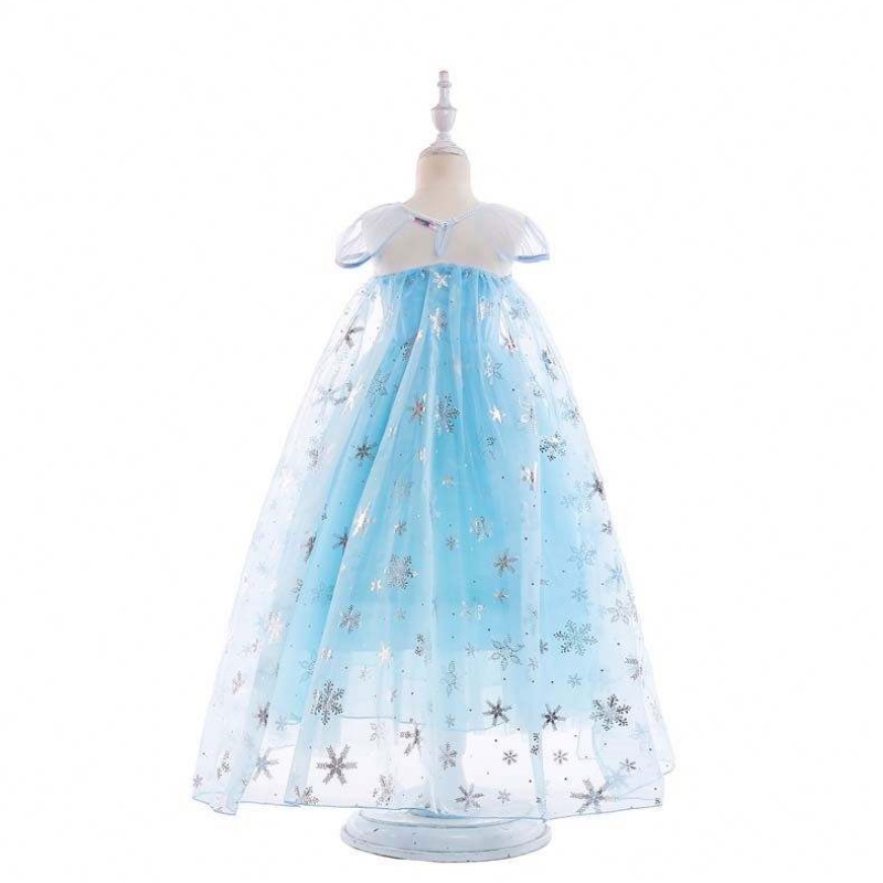 Princess Costumes Födelsedagsfest klä upp Little Girls Elsa Beadings Princess Dress HCGD-044