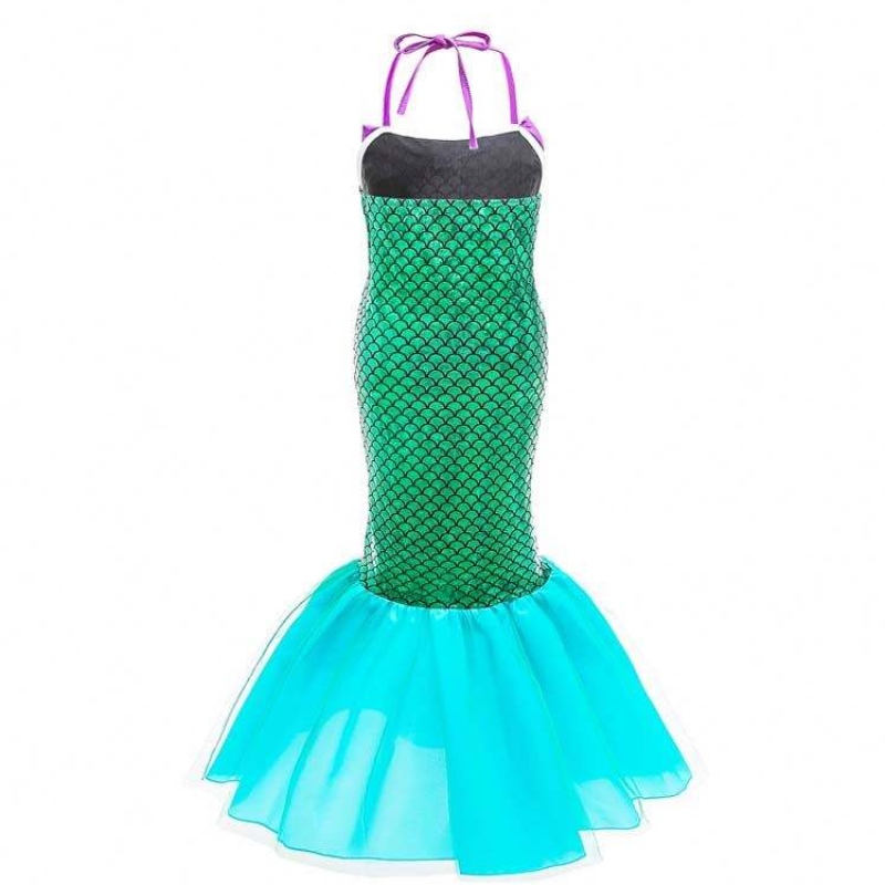 Amazon Top Seller Kids Carnival Party Little Girl Mermaid Costume för barn med tillbehör DGHC-028