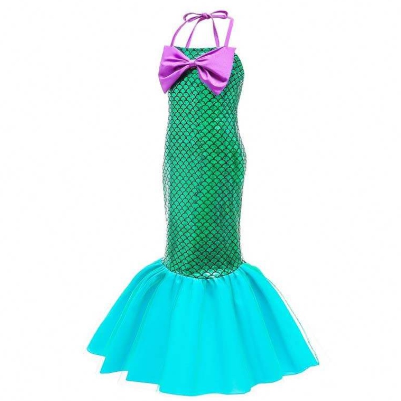 Amazon Top Seller Kids Carnival Party Little Girl Mermaid Costume för barn med tillbehör DGHC-028