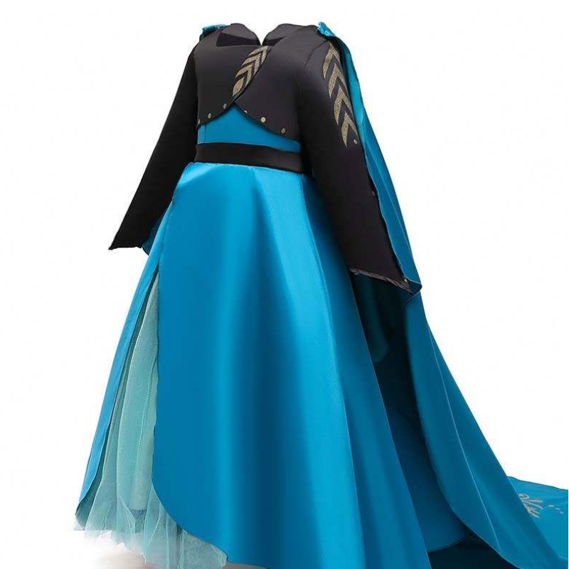 Queen Coronation Costume New Elsa 2 Girl Dress Elsa klä upp för barn HCGD-035