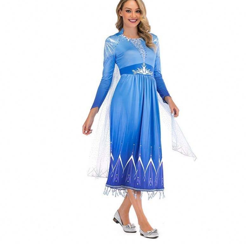Nya produktidéer 2022 Elsa Act 2 Halloween Cosplay Elsa Vuxendräkt för kvinnor SZAC-005