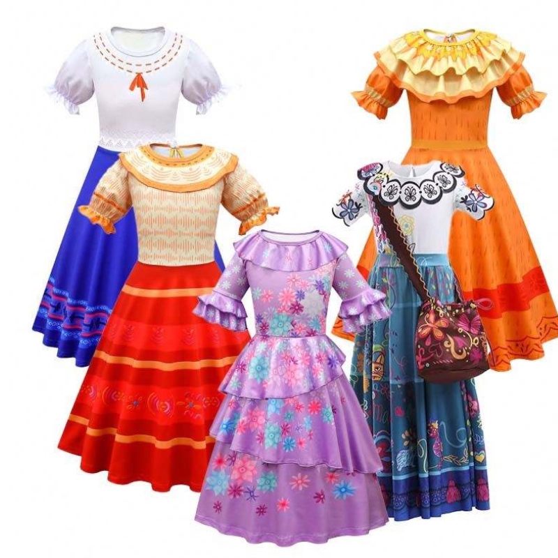Halloween cosplay outfit kvinnor vuxna prinsessor klänningar mirabel isabella encanto vuxen dräkt hcis-017