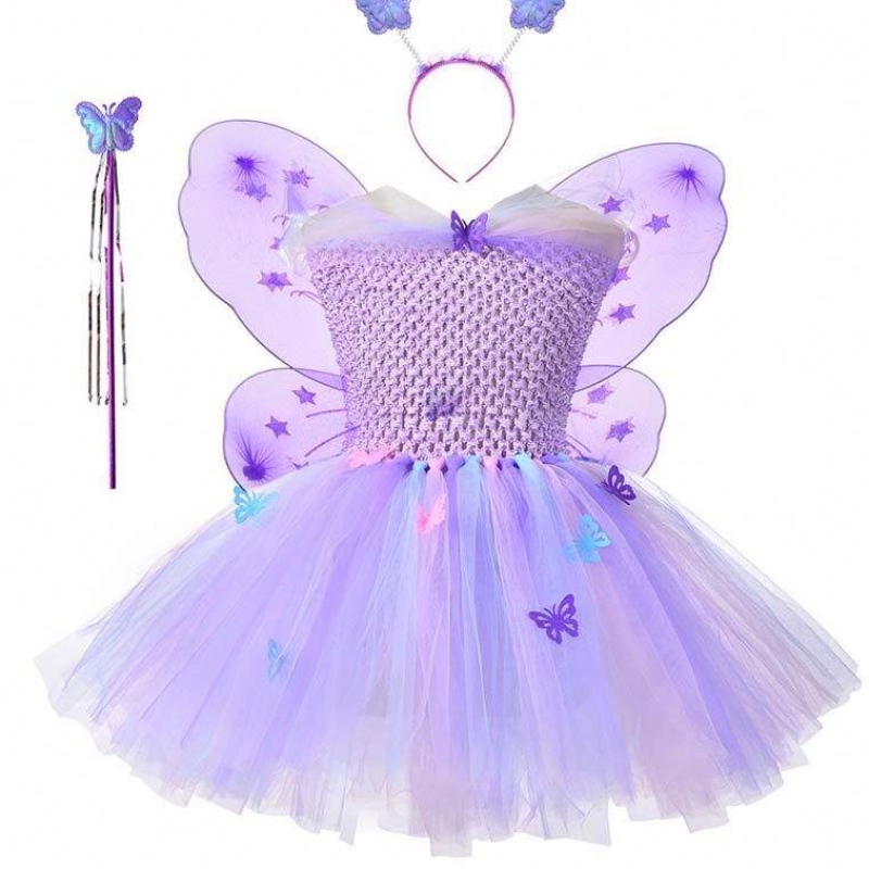 Julbarn födelsedagsfest flickor gradient mesh tutu fjärils sagdräkt barn hcmu-013