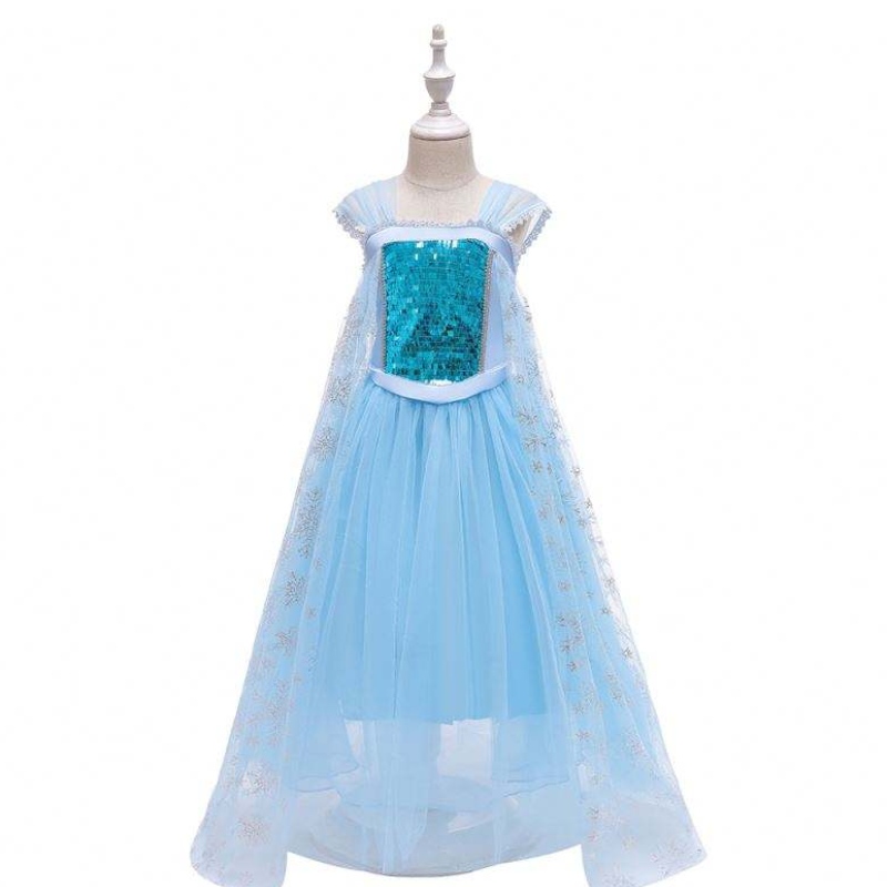 Ny snödrottning Performance Costume Princess Elsa Blue Dress Halloween Costume BX1705