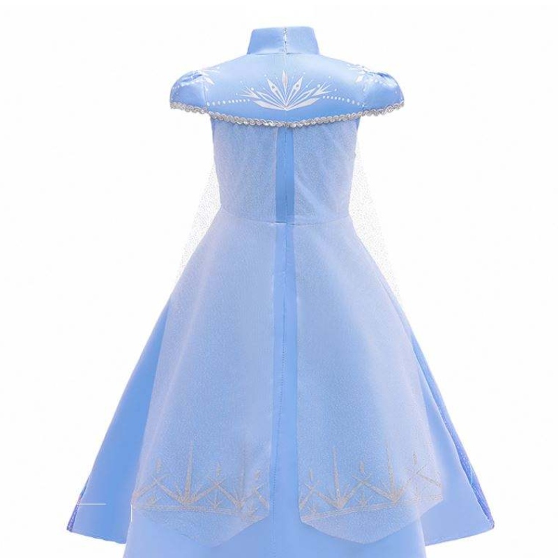 New Elsa Frocks mode korta ärmar kappa halloween fairy prinsessa barn cosplay kostym