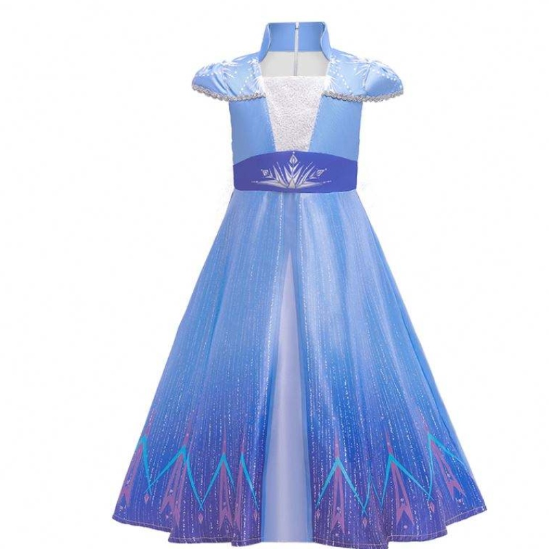 New Elsa Frocks mode korta ärmar kappa halloween fairy prinsessa barn cosplay kostym