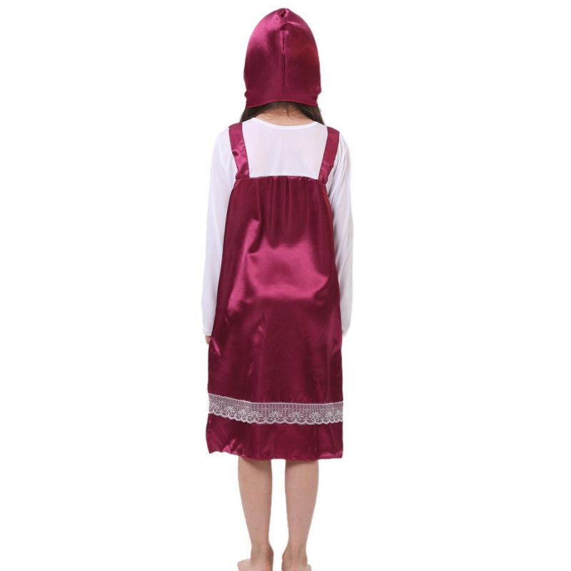 2022 Vuxen Little Red Riding Hood Costume Fancy Cosplay Carnival Costumes for Women Dress