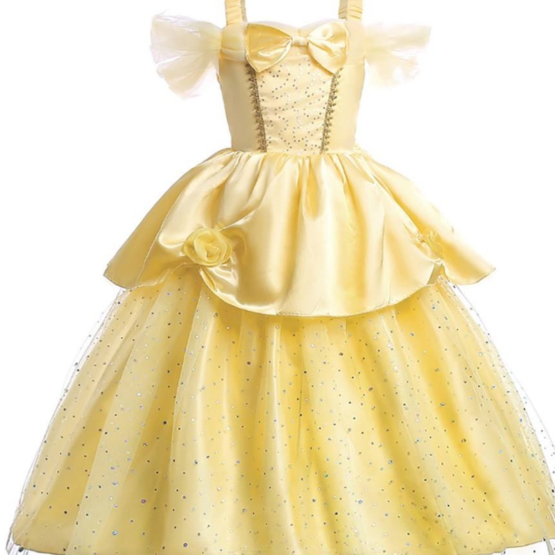 Girl Belle Princess Dress Kids Beauty and the Beast Costume Girl Baby Christmas Princess Birthday Party Fancy Dress 2-10 år