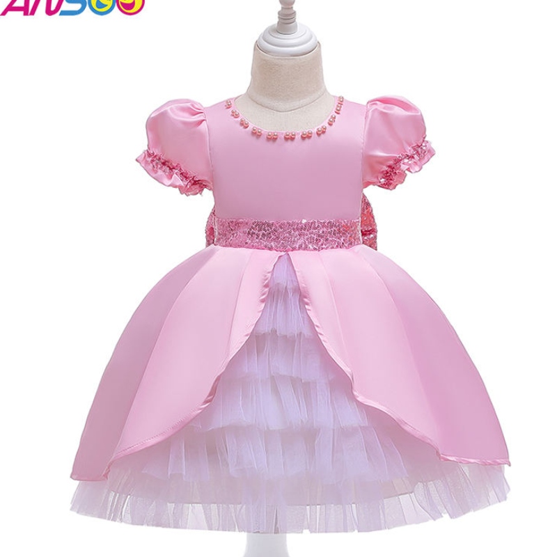 ANSOO Kids Clothes Princess Dresses Butterflies paljett Tutu klär barn halloween festdräkt