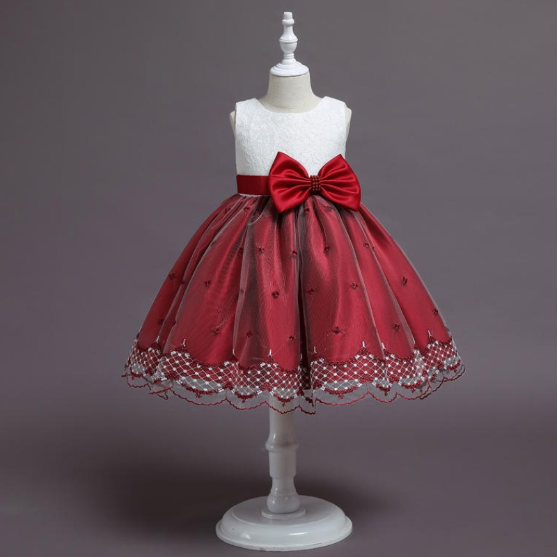 Barnens prinsessklänning Flower Girl Dress Birthday Fluffy Little Girl Catwalk Costume