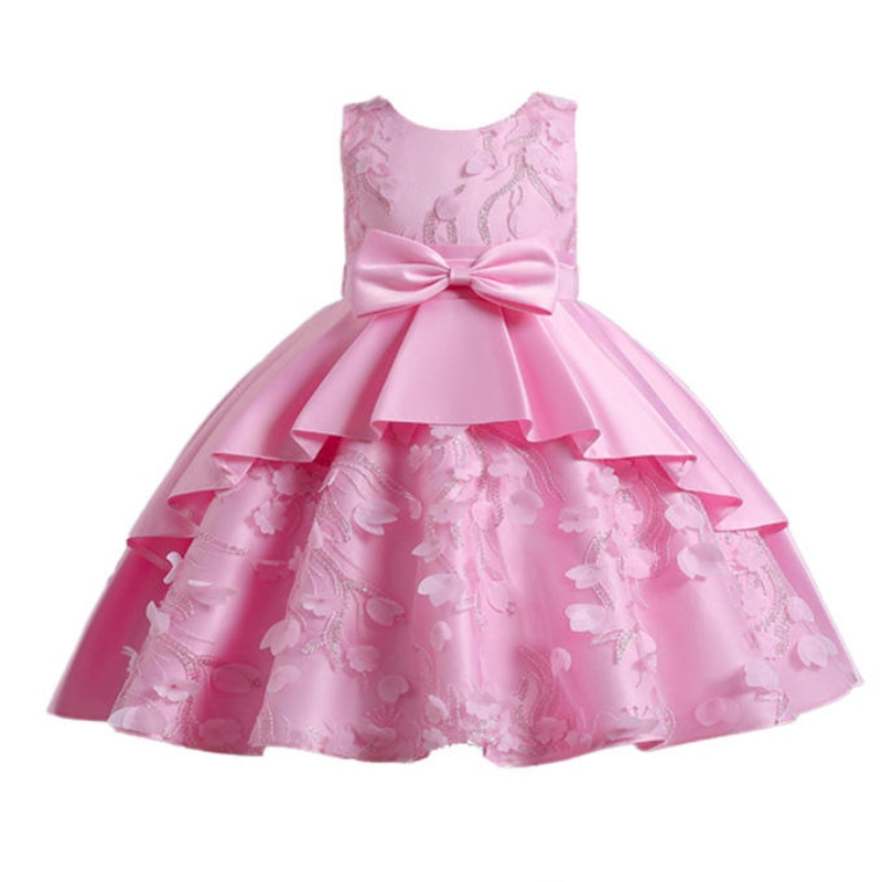 Luxury Party Formal Dress for Wedding Birthday Kids Christmas Dresses For Girls Lace Tutu Flower Girls Dress