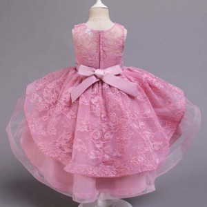 Ny designparty Wear Dress for Baby Girl Children Clothes Girls Pearl Dress Girls aftonklänningar 2158