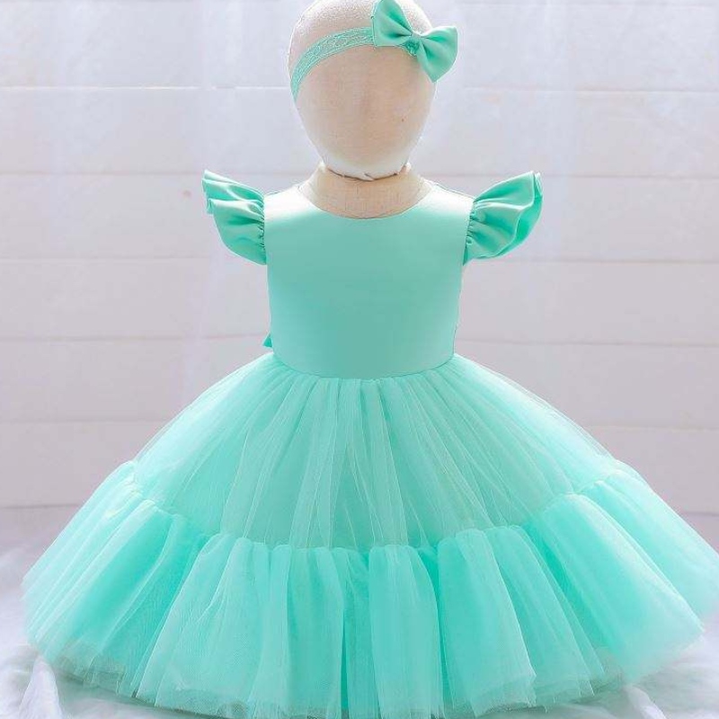 Baige White Newborn Baby Girls Puffy Princess Dress Christmas Children Dress 2 Year Wear L2038XZ