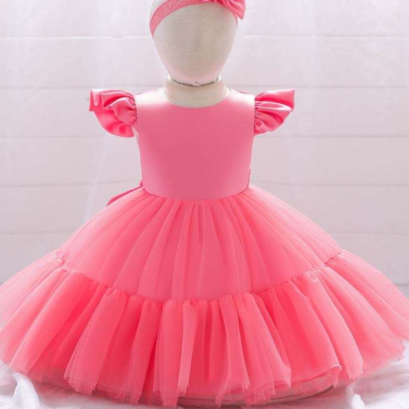 Baige New Fashion Flower Girl Dress Baby Party Birthday Wedding Princess Barnkläder L2038XZ