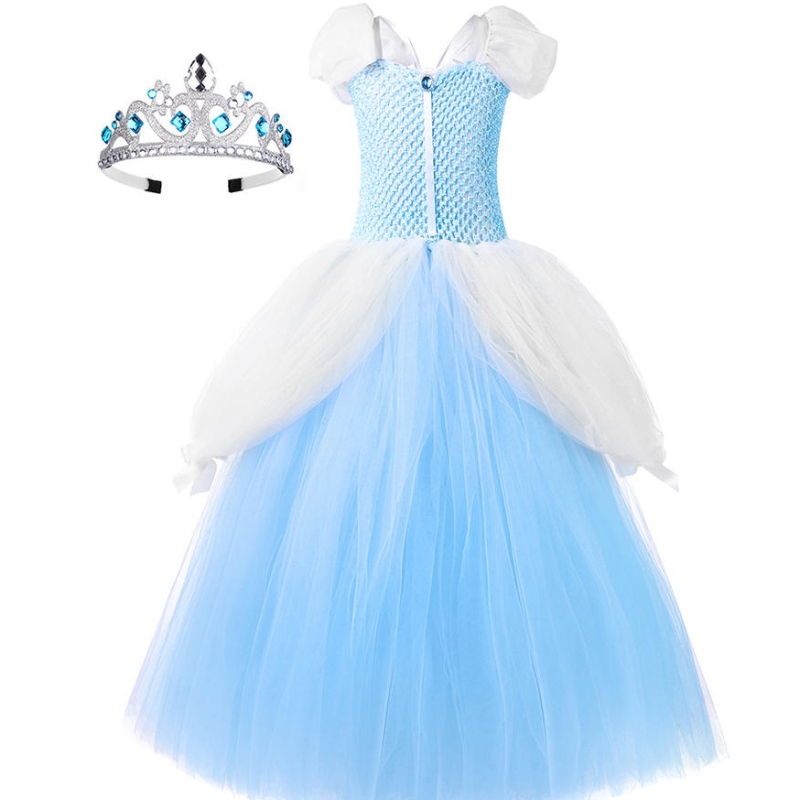 Girls Princess Dress Fancy Costume Roll Play Ball Gown Halloween Party Dress Up