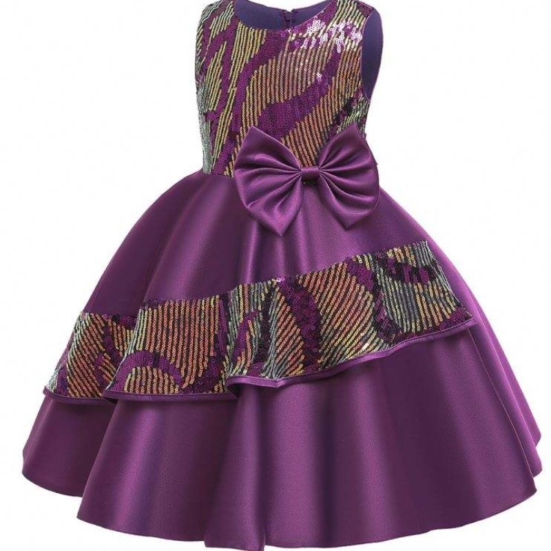 Baby Girl Clothing Senaste Design Baby Frock Child Sequins GOWN L5146