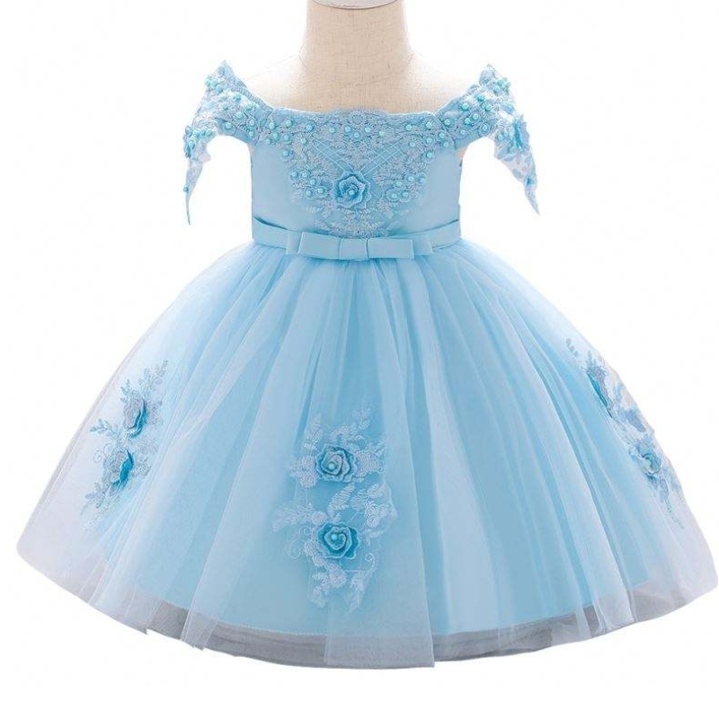 Högkvalitativa barn frock prinsessan klänning barn frock design broderära kostymer l5057xz