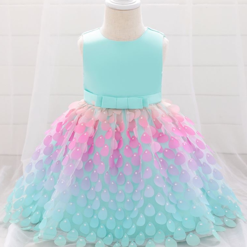 Fancy Mermaid Sequin Baby Dress Colorful Princess Girls Party Birthday Dresses L1925xz