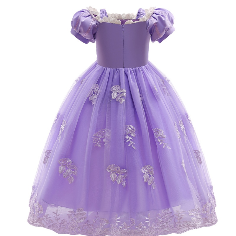 Fairy Tale Princess Dress For Kids Purple Pete Girls Frocks Designklänningar Kostym Kids Födelsedagsklänningar för barn