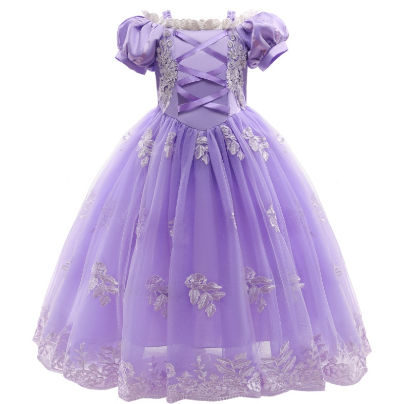 Fairy Tale Princess Dress For Kids Purple Pete Girls Frocks Designklänningar Kostym Kids Födelsedagsklänningar för barn