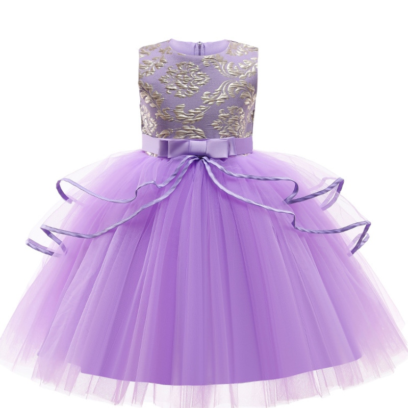 Rainbow Girls Unicorn Birthday Party Dresses Brodery Elegant Wedding Evening Princess Dress