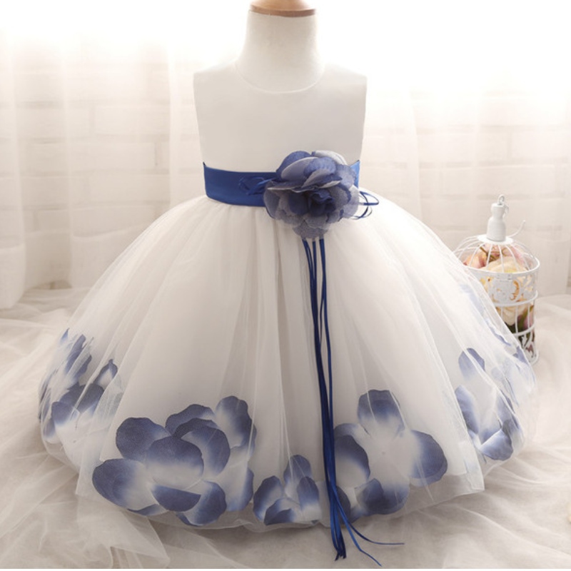 Flower Girl Dress for Wedding Baby Girl 1-10 år födelsedagsdräkt barns flickor första kommunion Klänningar