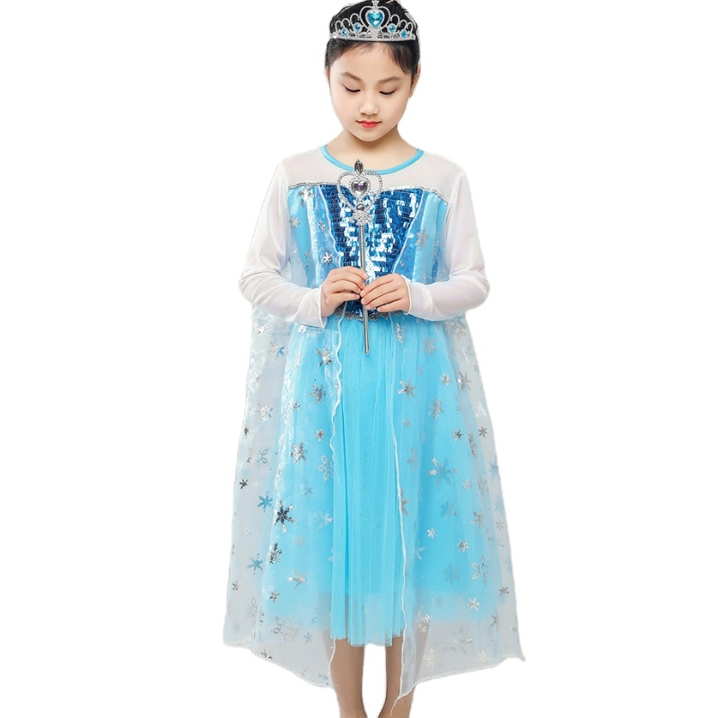 Flickor \\ 'Ice Princess Dress Costume Birthday Halloween Christmas Fancy Party Outfit