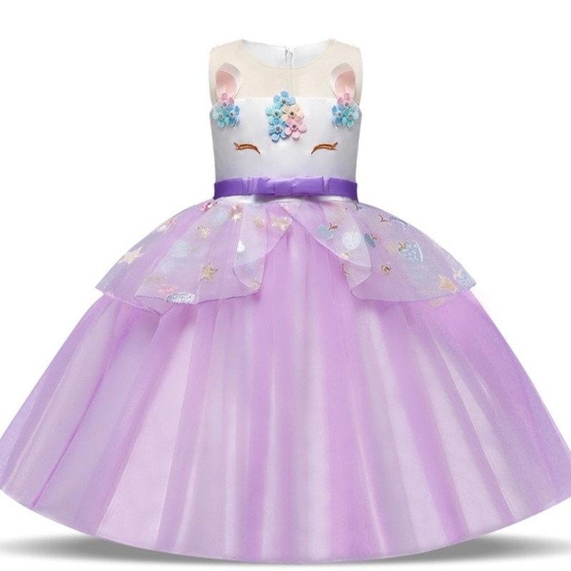 Unicorn Dress for Girls Wedding Party Ball Gown Kids Baby Birthday Princess Dress