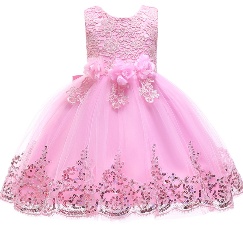 Baby Flower Princess Dress Sleeve Party Dress Lovely Girl Dress