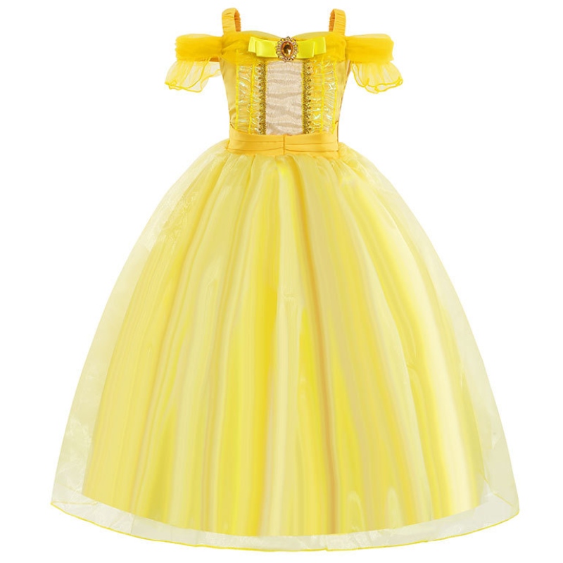 Flickor bröllop fancy skönhet prinsessan klä upp festdräkt cosplay lång klänning för en halloween födelsedagspresent